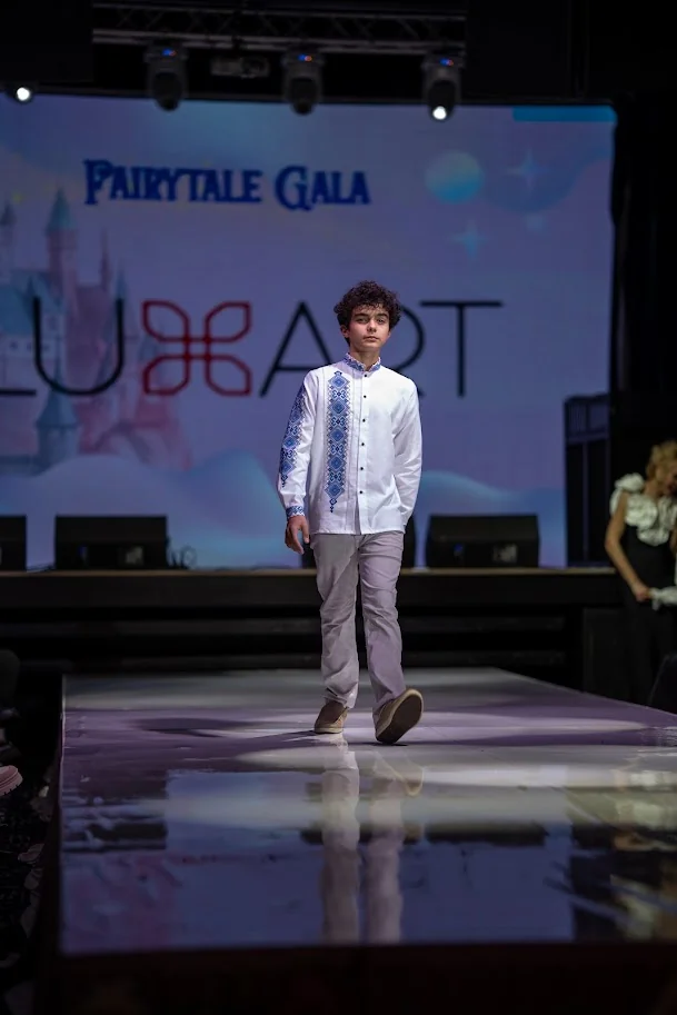 Children walking the runway